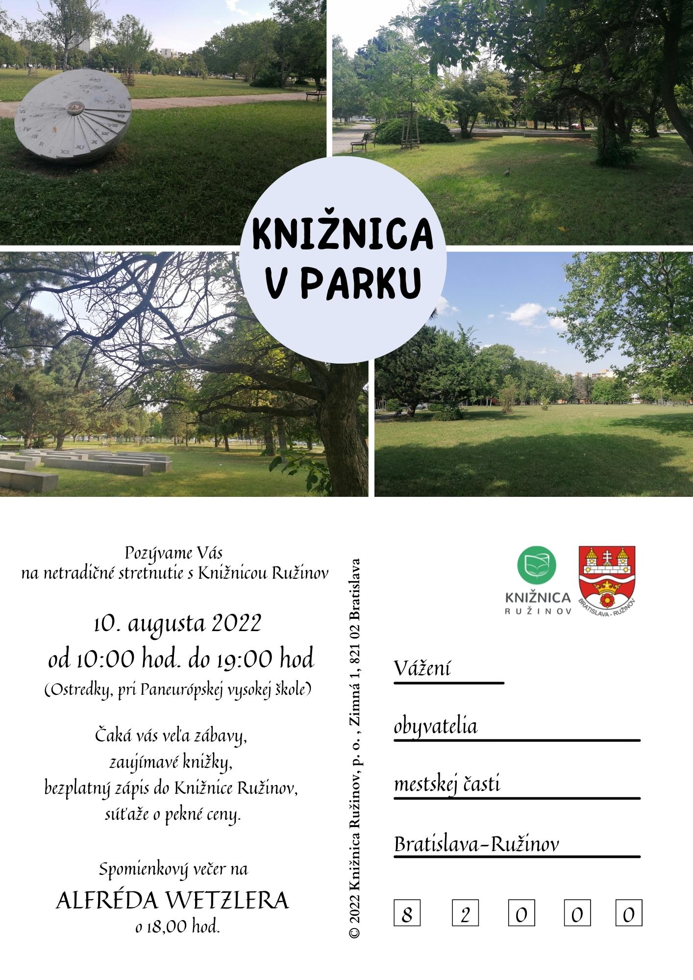 Knižnica v parku (Wetzlerov park)10.8.2022 – A4