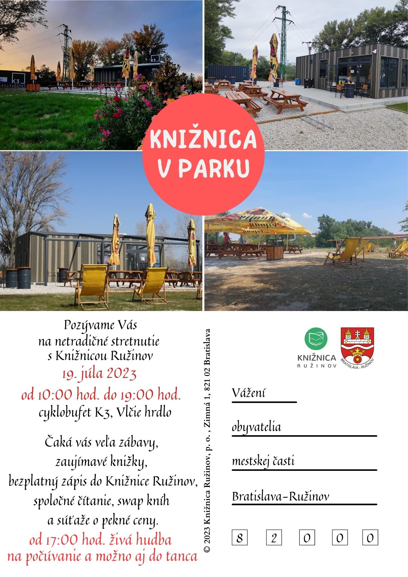 Knižnica v parku (cyklobufet K3) – 19.7.2023 – A4