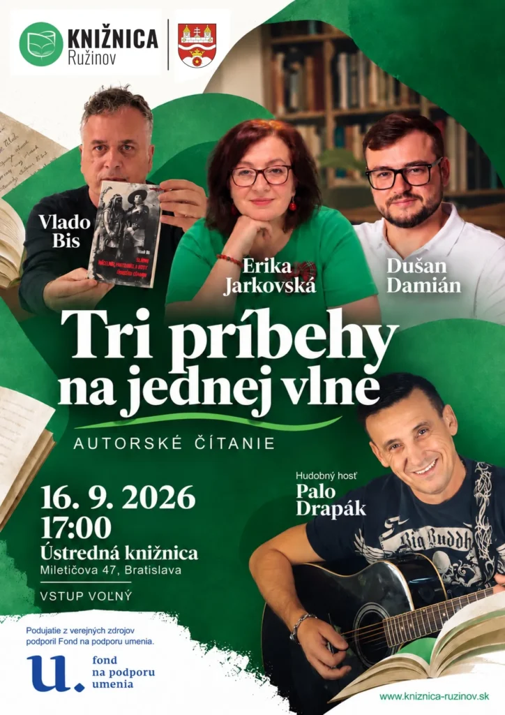 Autorské čítanie: Tri príbehy na jednej vlne