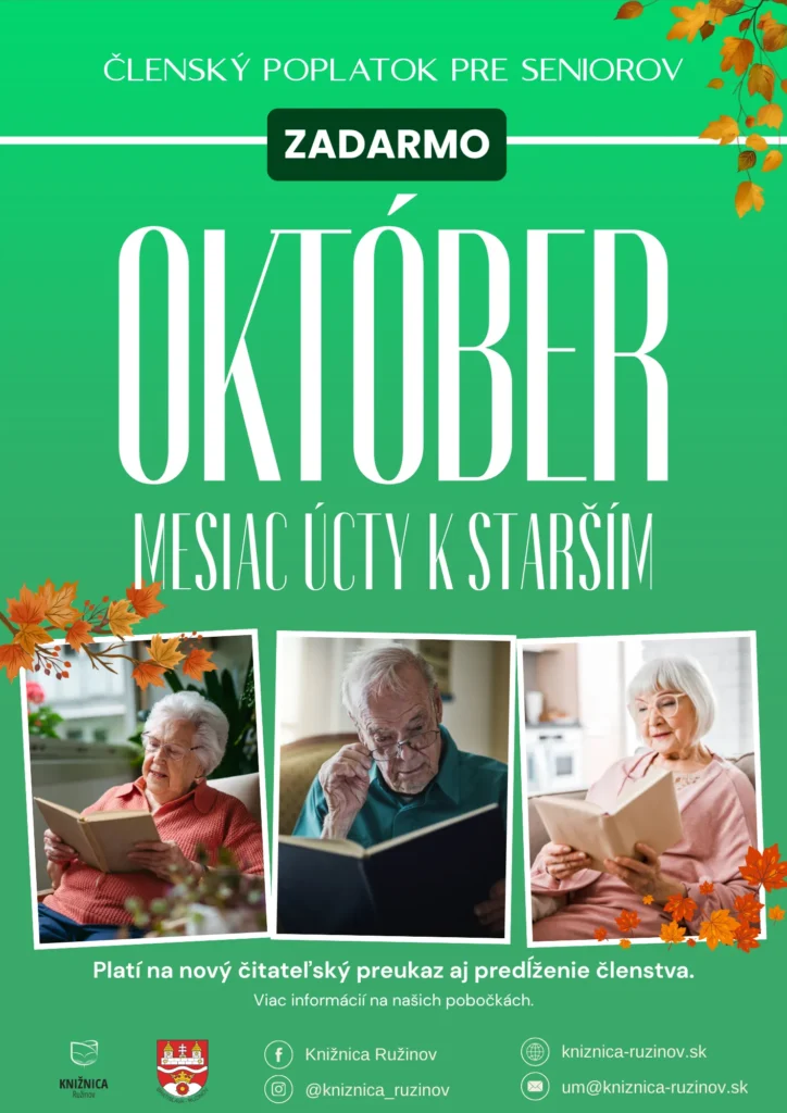 Členský poplatok pre seniorov zadarmo