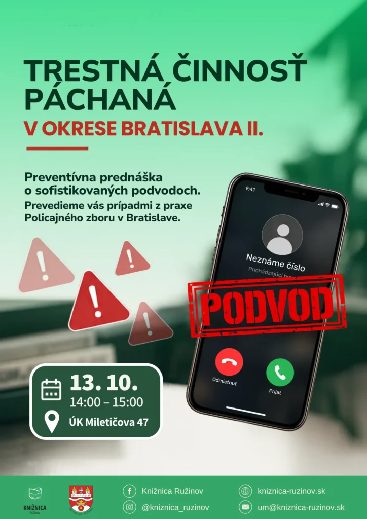 Trestná činnosť páchaná v okrese Bratislava II.