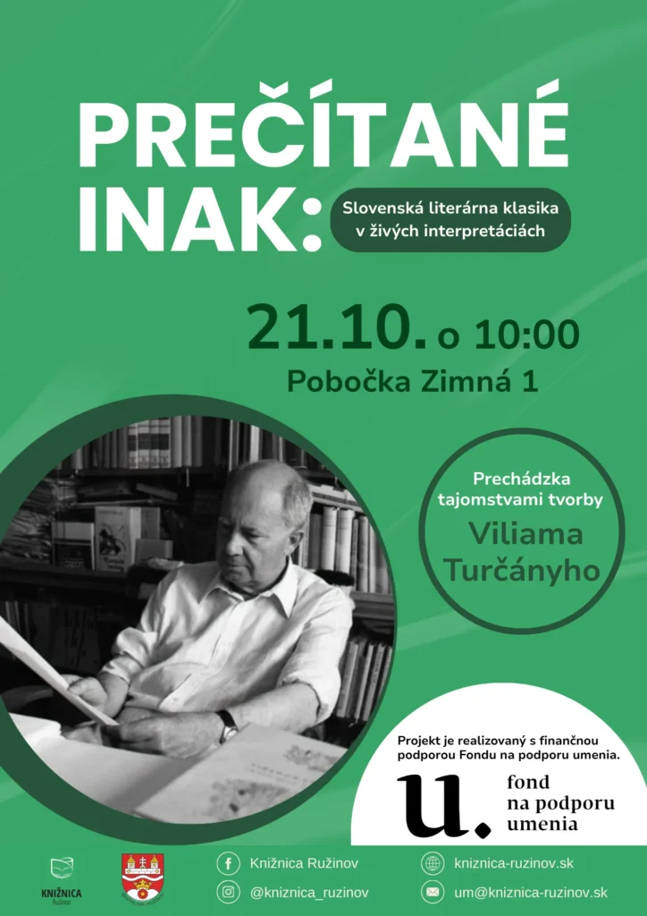 PREČÍTANÉ INAK: Prechádzka tajomstvami tvorby Viliama Turčányho