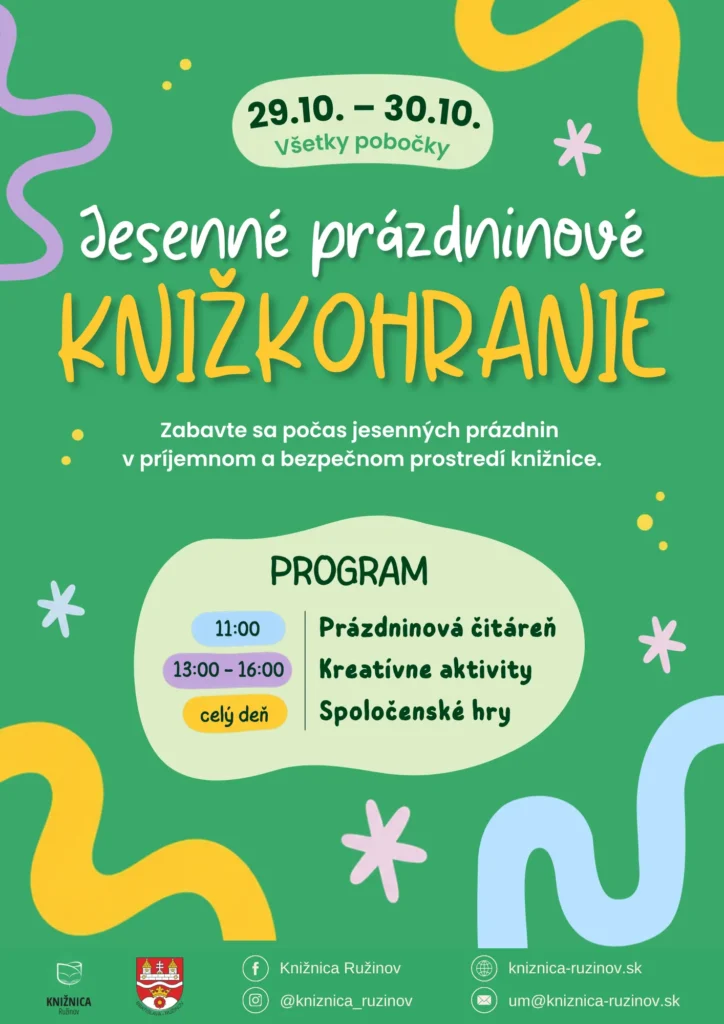 Jesenné prázdninové knižkohranie